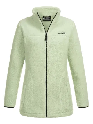 Arctic Seven Damen Sherpa Fleecejacke – Wärmende Outdoorjacke mit Zipper – Dusty Mint