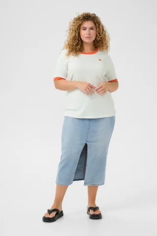 T-shirt Regular fit Chalk/Granadine Heart white orange