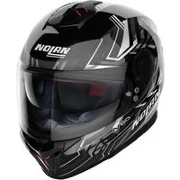 NOLAN Motorradhelm Nolan N80-8 Turbolence N-Com schwarz / weiß Integralhelm (1er Set), integralhelm motorrad