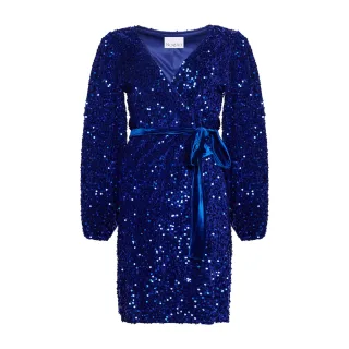 Teagan Wickelkleid in Marineblau/Blau
