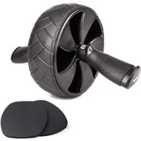 Pullup & Dip AB-Roller PULLUP & DIP Bauchroller mit ergon. Griffen & gepolsterten Kniematten, Ab Wheel mit ergonomischen Griffen und gepolsterten Kniematten