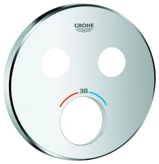 GROHE Rosette 49032 rund für SmartControl hard graphite gebürstet, 49032AL0 49032AL0