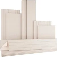 AKUSTIKO Schallschutzpaneel, (Selbstklebend 240x30cm - 16 Stück Beige Akustik Wandpaneele Schallschutz & Raumakustik Panels Filz 9mm Hexim Decken- & Wandverkleidung Deckenpaneel System (11.52m)