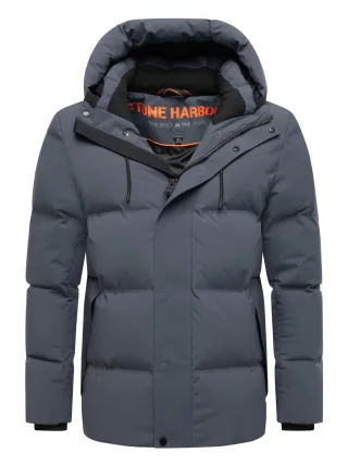 Stone Harbour Herren Winterjacke Taviaan mit Fleecekapuze & winddichtem Design