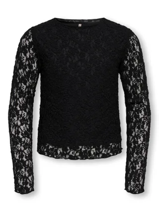 KIDS ONLY - KOGLEIKA LS LACE TOP JRS NOOS Black - Gr. - 140