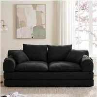 Vipbear Sofa Modulares 2-Sitzer Sofa aus Cordstoff, Schlafsofa mit Memory-Schaum, 1 Teile, Maße 200×180×56 cm, 4-in-1 Funktionssofa