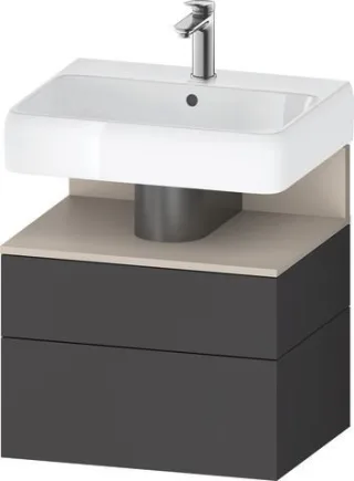 Duravit Qatego Waschtischunterbau wandhängend Graphit Matt 590x470x590 mm - QA4393091490010 QA4393091490010