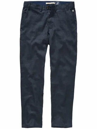 Herrlicher Herren Hose Clifford Blau 50 % Baumwolle, 50 % Leinen