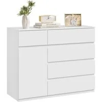 Woltu Kommode (1 St), 100 x 80 x 40 cm Moderner Schubladenschrank