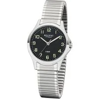 Regent Quarzuhr W0069 - 3085.78.96, Armbanduhr, Damenuhr, Flexband, Zugband, Edelstahlarmband