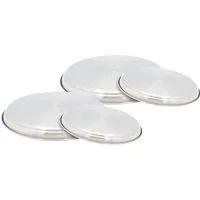 Krüger Herd-Abdeckplatte Edelstahl Herdplatten-Set, 4-tlg., Edelstahl, (Set, 4 tlg), (2x Ø 16 cm + 2x Ø 20 cm)