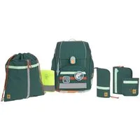 LÄSSIG Schulranzen School Set Boxy Unique - Schulranzen Set 7tlg. (Dark Green Ocean