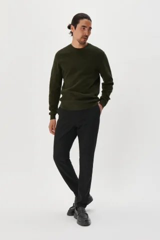 Strickpullover MAlagoon Gerade Passform dark green