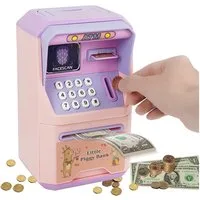 CLTYQ Spardose Elektronisches Spardose,Banknoten und Münzen, Soundeffekte, Passwortschutz, Sparfunktion,Sparbox für Jungen und Mädchen