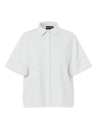 PIECES - PCMELIA SS SHIRT WVN NOOS BC Bright White - Gr. - L