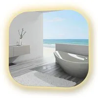 duschspa Badspiegel Spiegel mit LED Beleuchtung dimmbar 40-120cm, Touch oder Wandschalter