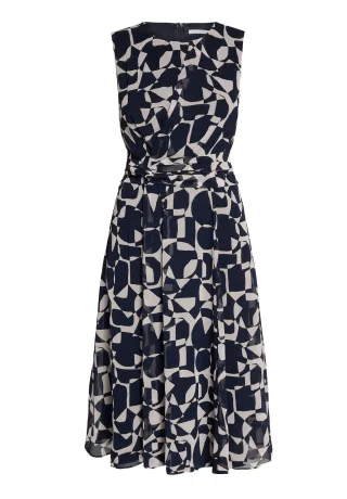 Betty & Co - Chiffonkleid Dark Blue/Nature - Gr. - 38