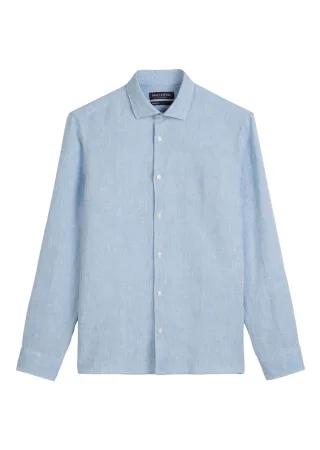 Marc OPolo Casual - Hemd Shaped aus reiner Baumwolle blau - Gr. - XXL