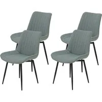 HELA Drehstuhl Vierfußstuhl BERGEN (Set, 4 St), Esszimmerstuhl, XL-Sitzbreite, 360° drehbar