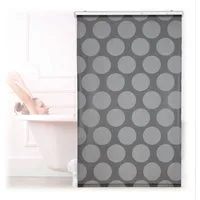 relaxdays Duschrollo grau Punkte Breite 100 cm, 100x240cm