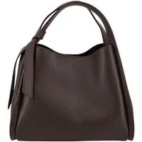 BRISE TASCHE Schultertasche Brise Echtleder Schultertasche in Beige – Mit Henkel & Crossbody Gurt (1-teilig, Tasche inkl. Schulterriemen), Abnehmbarer & verstellbarer Schulterriemen, Magnetverschluss
