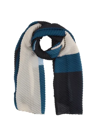 Tom Tailor - Schal in Plissee-Optik blue geometric design - Gr. - OS