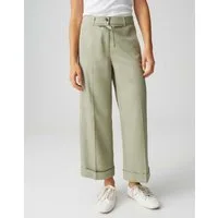 OPUS Stoffhose Relaxed City Pants aus Lyocell Cotton Mix Weiter, gerader Beinverlauf, Kordel zum Binden