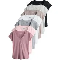 Next V-Shirt 7er-Pack T-Shirts mit Flügelärmeln (3-tlg)