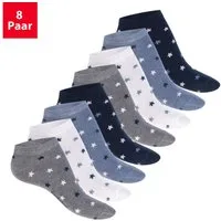 Footstar Sneakersocken Süße Damen Sneaker Socken (8 Paar) Kurze Söckchen mit Muster (8-Paar)
