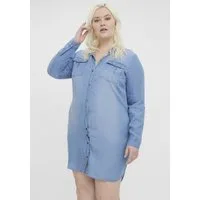 Vero Moda Curve Jeanskleid VMSILA LS SHORT DRESS MIX GA CURVE NOOS