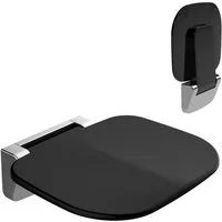 HEUFFE Duschklappsitz zur wandmontage, für Senioren & Kinder, klappbar, rechteckig, belastbar bis 200 kg, modern, gebogenes Design, mit Anti-Rutsch-Polster