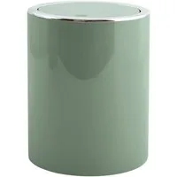 Kosmetikeimer KAMAKA, eleganter Abfalleimer mit Schwingdeckel, für Küche, Bad, Büro, in angesagten Trendfarben, 6 L, basil grün