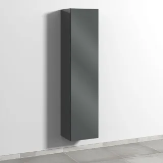 Sanipa 3way Hochschrank mit 1 Tür, Anthrazit-Glanz SF11179