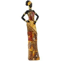 MF Afrikafigur Dekofigur Nala – Afrikanische Frau mit buntem Kleid 35cm (1 St)