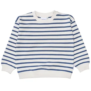 BASEFIELD - Kn.-Longsleeve white nature stripe - Gr. - 122