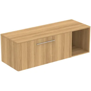 Ideal Standard Möbel-Set 140cm i.life B 1 Auszug 1 off.Fach Gr.Chrom Eiche Natur, T5763NX T5763NX