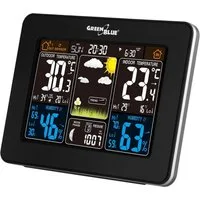 GreenBlue GB523 mit großem Display für Zuhause Wetterstation (Einfach zu bedienen, Temperatur, Luftfeuchtigkeit und Uhrzeit)