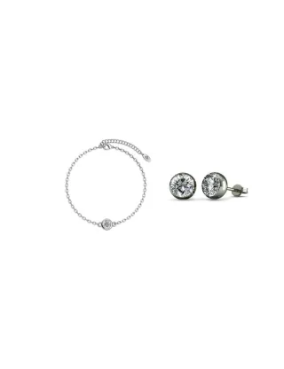 Geburtsstein Mond Set - Silber und Kristall