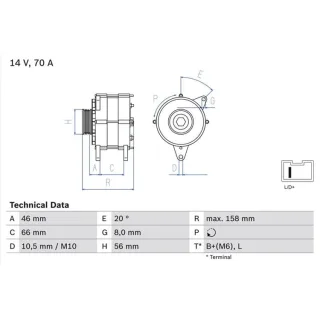 Bosch Lichtmaschine Peugeot 205 309 405