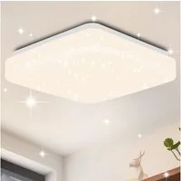 ZMH Deckenleuchte Wohnzimmer Modern klein glitzer Flurlampe 15W Schlafzimmer Küche Büro, Augenschutz, LED fest integriert, Tageslichtweiß