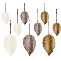 LB H&F Lilienburg Hängedekoration 9er SET Anhänger Blatt Blätter Herbst Deko Dekoration zum Hängen (Blätter Metall METALLBLÄTTER, Herbstblätter Dekoblätter zum Hängen Herbstdekoration modern), Fensterhänger Dekoanhänger Fensterschmuck Fensterdeko Frü