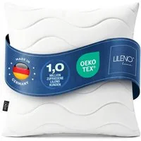 LILENO HOME Kopfkissen - gestepptes Kissen in verschiedenen Größen - Made in Germany, Füllung: 100% Polyester, Rückenschläfer, Seitenschläfer, Bauchschläfer, Spar-Set, 1er Set, Kopfkissen 80x80 cm MEDIUM mit 850g Füllung, allergikergeeignet
