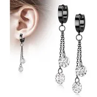Order & Smile Schmuck Paar Ohrhänger Lange Ohrringe Zirkonia