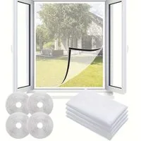 Agger Insektenschutz-Fensterrahmen 4st selbstklebende Fenster-Moskitonetze, Insektenschutzgitter