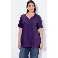 Ulla Popken T-Shirt T-Shirt A-Linie Tunika-Ausschnitt Halbarm