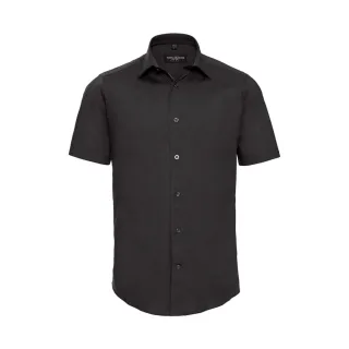Russell Collection - Hemd für Herren kurzärmlig (Schwarz)