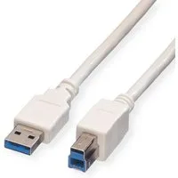 VALUE USB 3.2 Gen 1 Kabel, Typ A-B USB-Kabel, USB 3 Typ A Männlich (Stecker), USB 3 Typ B Männlich (Stecker) (80.0 cm)