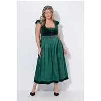 Ulla Popken Dirndl Samt-Dirndl Carré-Ausschnitt