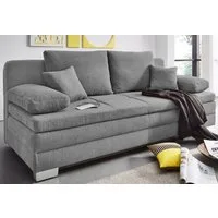 Jockenhöfer Gruppe Schlafsofa Lindau, B: 203 cm, Liegefl. 160x203 cm, mit Bettfunktion, Bettkasten, Zierkissen & Kaltschaumtopper