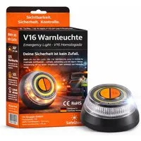 Safeglow LED-Warndreieck Warnleuchte V16 EU IDADA 21020060 Warndreieck Auto & Motorrad (Packung)
